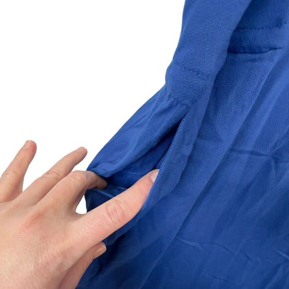 NWOT Torrid MINI TEXTURED RAYON SHIRT DRESS - royal blue plus size 5 - Picture 6 of 16